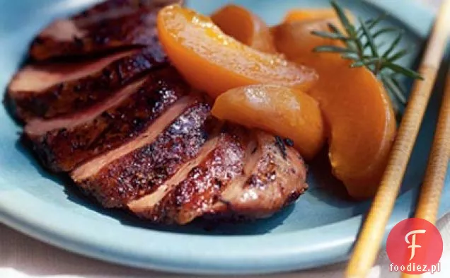 Rozmaryn-pierś kaczki z karmelizowanymi morelami