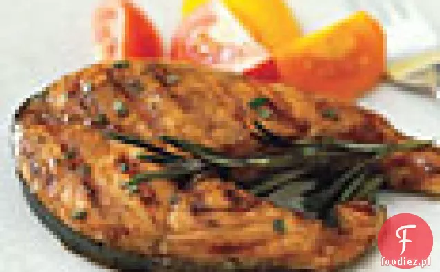 Stek z łososia z pomarańczowo-balsamiczną glazurą