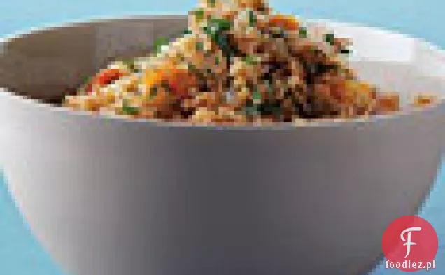 Bulgur z morelami i migdałami