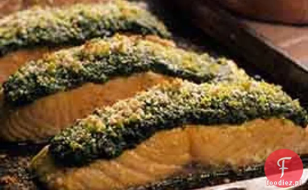 Łosoś z pesto