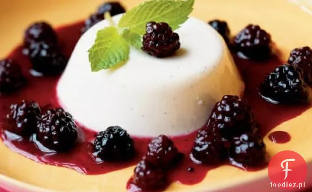 Śmietana Panna Cotta z jeżyną-kompot Zinfandel