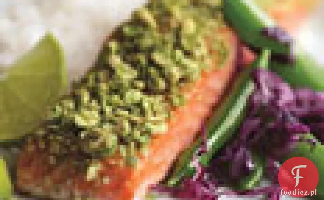 Chrupiący łosoś Wasabi z limonką