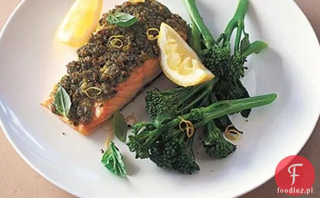 Łosoś Z Skórką Z Pesto Cytrynowego