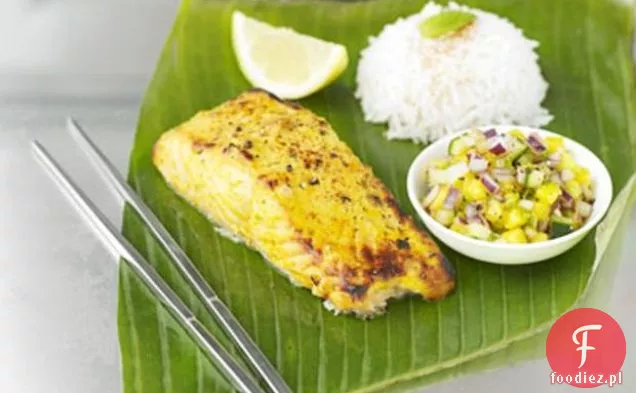 Tandoori Łosoś Z Pikantnym Mango I Ogórkiem Chutney
