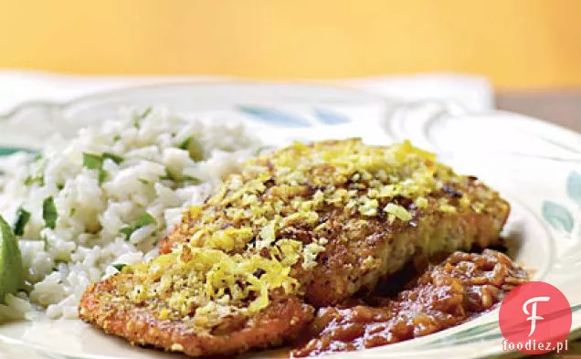 Łosoś kokosowy z sosem Barbecue z tamaryndowca