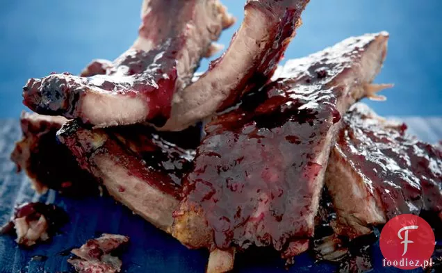 Żeberka Szkliwione Jagodami