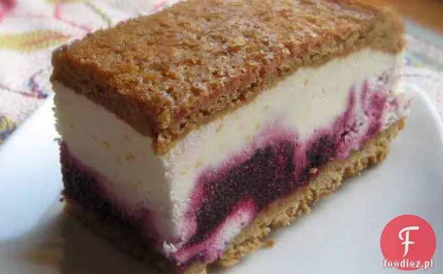 Lemon Ice Cream Sandwiches With Wild Blueberry Swirl