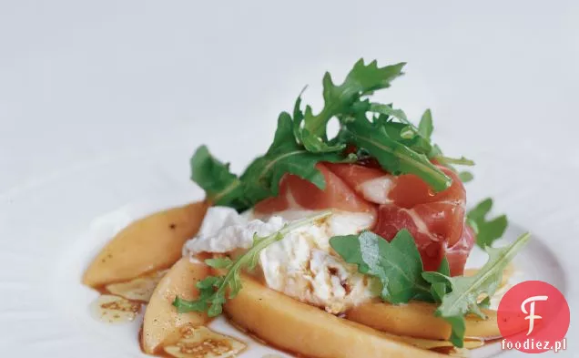 Sałatka z kantalupy i Prosciutto z winem lodowym Vinaigrette