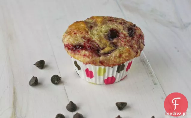 Chocolate Chip Cherry Swirl Muffins