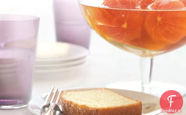 Boozy Clementines with Pound Cake