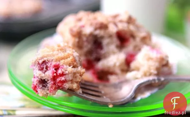 Świeże Muffiny Żurawinowe Streusel