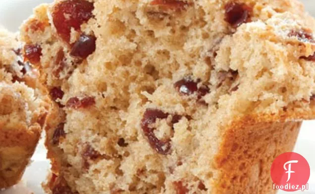 Muffinki pełnoziarniste pomarańczowo-żurawinowe