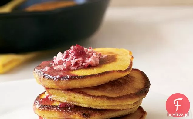 Naleśniki kukurydziane z masłem Klonowo-żurawinowym