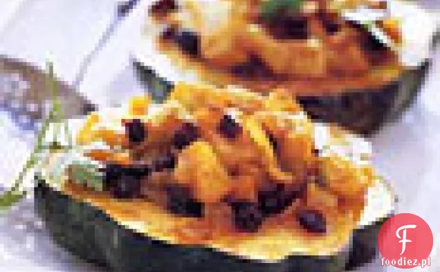Pierścienie z dyni Żołędziowej nadziewane jabłkiem z masłem Curry
