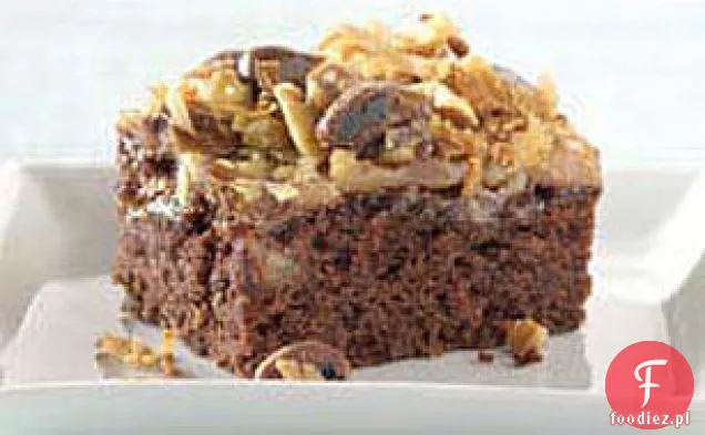 Podwójne Brownie Czekoladowo-Karmelowe