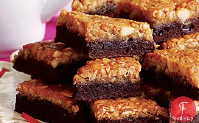 Macadamia Double-decker Brownie Bars