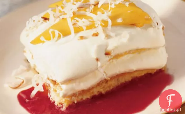 Tiramisu Mango z sosem malinowym