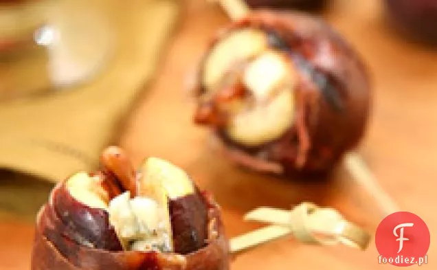 Grillowane Prosciutto owinięte figami z serem pleśniowym i orzechami pekan