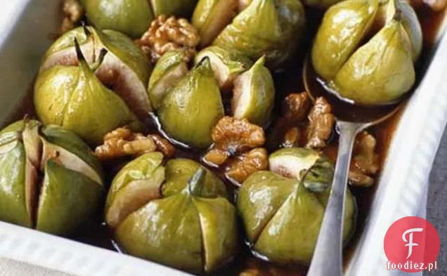 Pieczone Figi Klonowo-Orzechowe Z Waniliowym Mascarpone