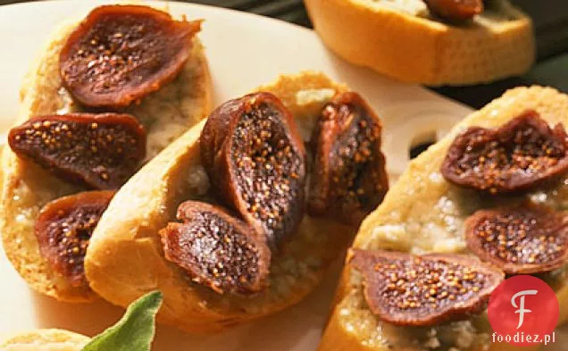 Crostini z miodem, gorgonzolą i figami