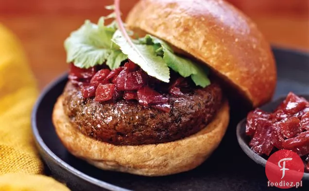 Hamburgery Amerykańskie z kompot z czerwonej cebuli