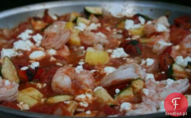 Krewetki Pieczone Na Ogniu Z Fetą