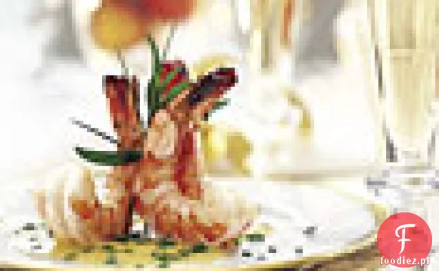 Marynowane krewetki z szampanem Beurre Blanc