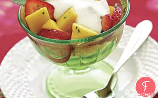 Truskawki I Mango Z Cukrem Miętowym