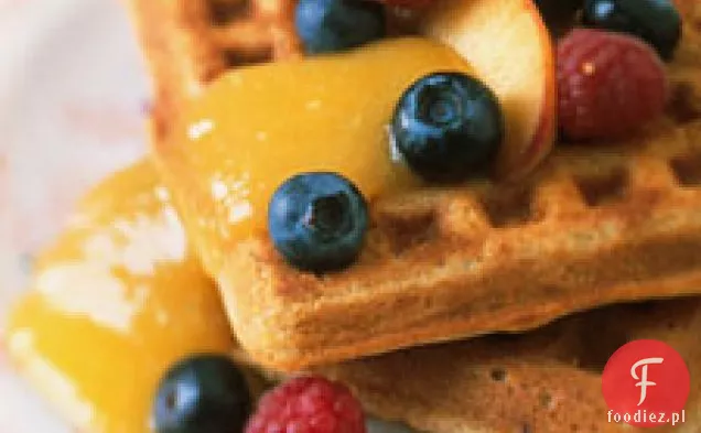 Gofry owsiane i pełnoziarniste z sosem Mango