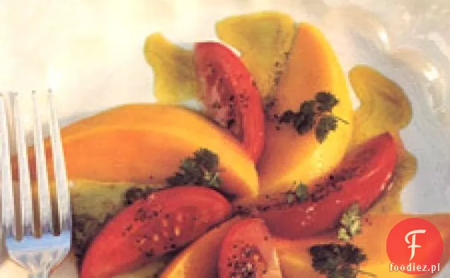 Sałatka Z Mango I Pomidorów Z Sosem Bazyliowym Curry