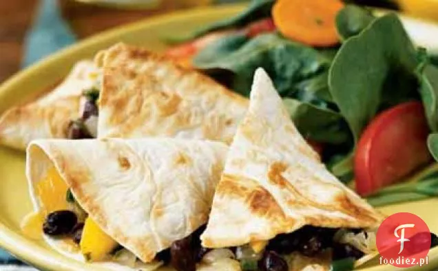 Poblano, Mango i Quesadillas z Czarnej Fasoli