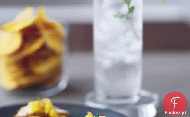 Chipsy babeczkowe z kurczakiem i salsą Mojito Mango