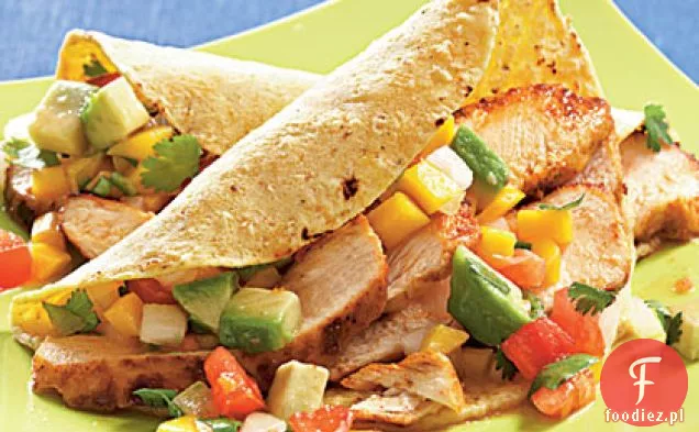 Tacos z kurczakiem z salsą Mango-awokado