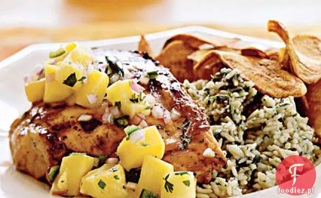 Grillowany kurczak z salsą Mango-ananasową