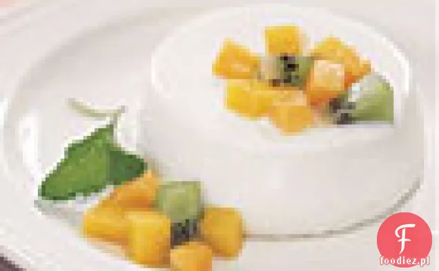 Maślanka Panna Cotta z owocami tropikalnymi