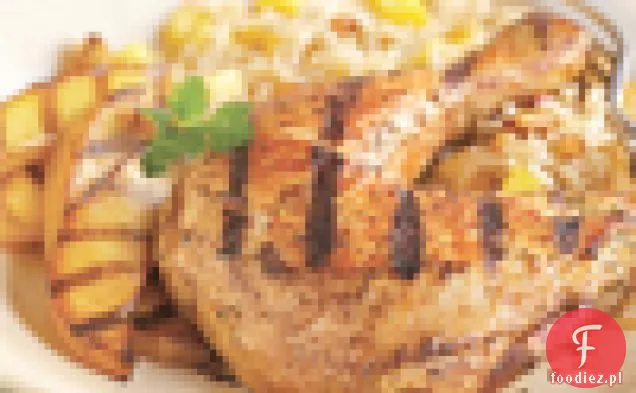 Grillowany kurczak w stylu Tandoori i mango z ryżem jaśminowym z mango