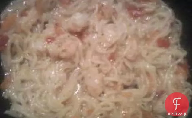 Zioła I Krewetki Z Chudym Makaronem