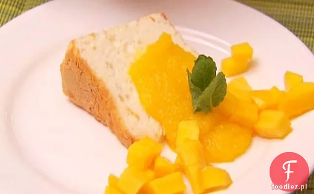 Angel Food Cake z mango