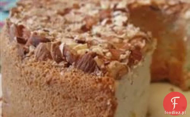 Angel Food Cake Z Prażonymi Migdałami