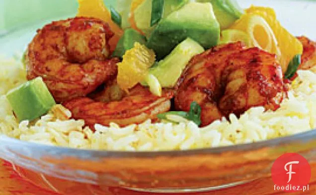 Krewetki Paprykowe Z Salsą Pomarańczową I Awokado