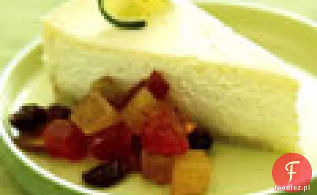 Sernik limonkowy z tropikalnym chutneyem z suszonych owoców
