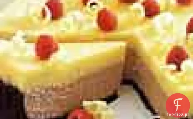 Dwupoziomowy Sernik z malinami i białą czekoladą
