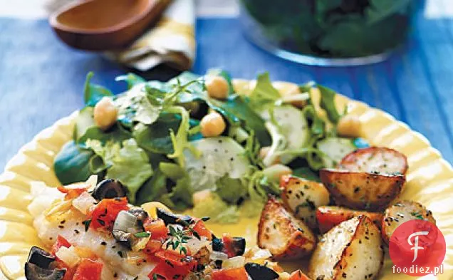 Lucjan z pomidorem i oliwkami