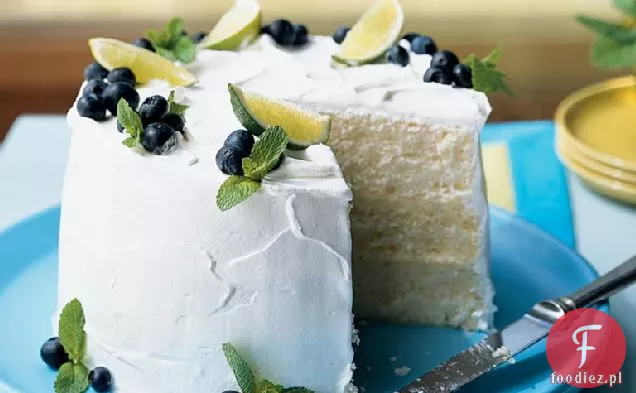 Świeże Ciasto Z Szyfonu Limonkowego