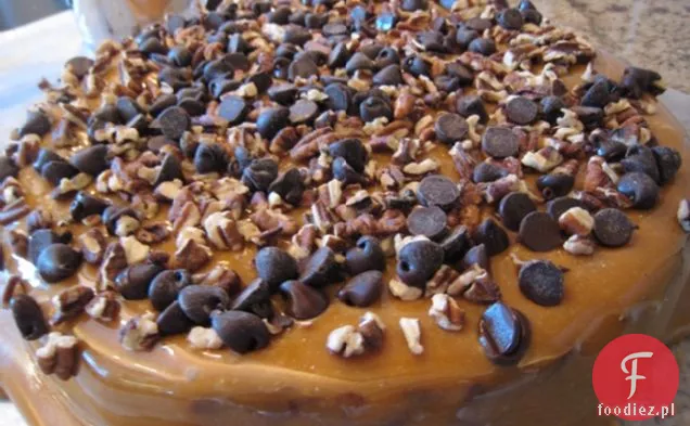 Oh She Glow ' s Brownie Caramel Pecan Cake
