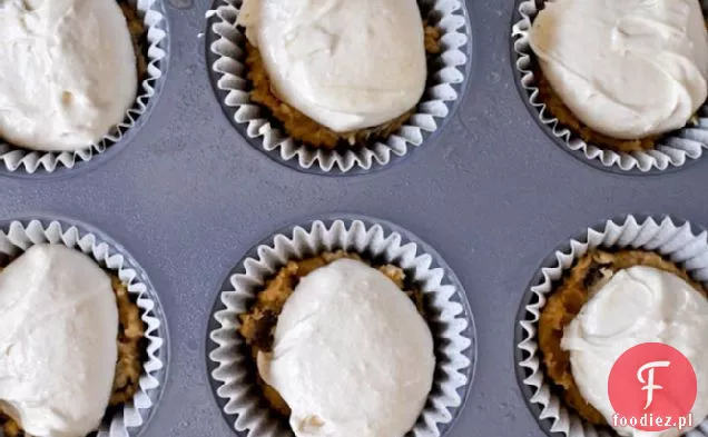 Chewy Chocolate Chip Cookie Bottomed Cupcakes