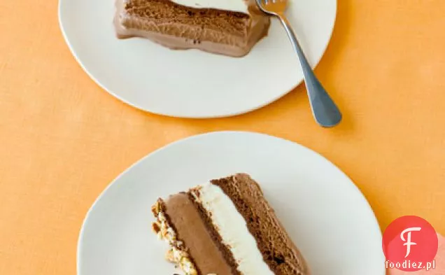 Ciasto czekoladowe, orzechowe i waniliowe