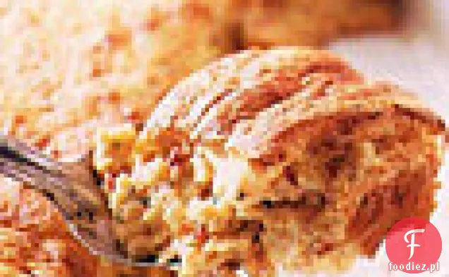 Cheddar, cebula i czerwona papryka Souffléd omlet