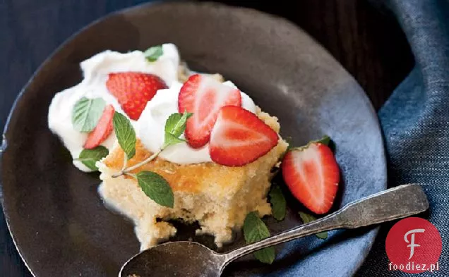 Tres Leches ciasto z truskawkami