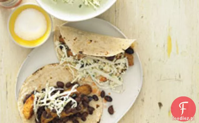 Tacos Rybne Z Kapustą, Jicamą I Czarną Fasolą